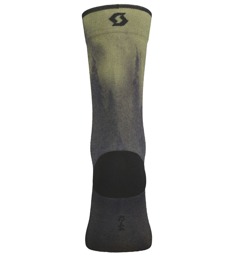 Scott Trail Tree Crew Sock Green/Black-1